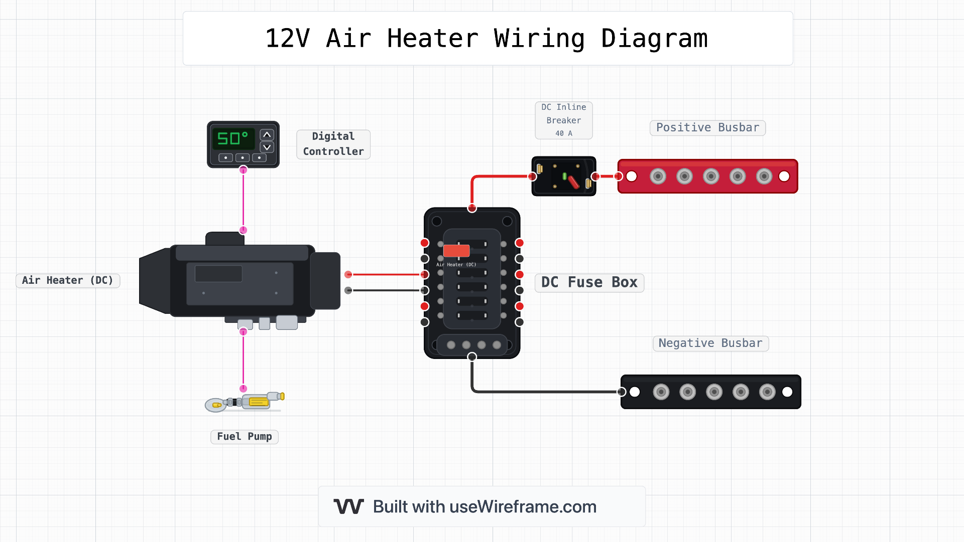 Air Heater Wiring Diagram – Diesel & LPG | Wireframe