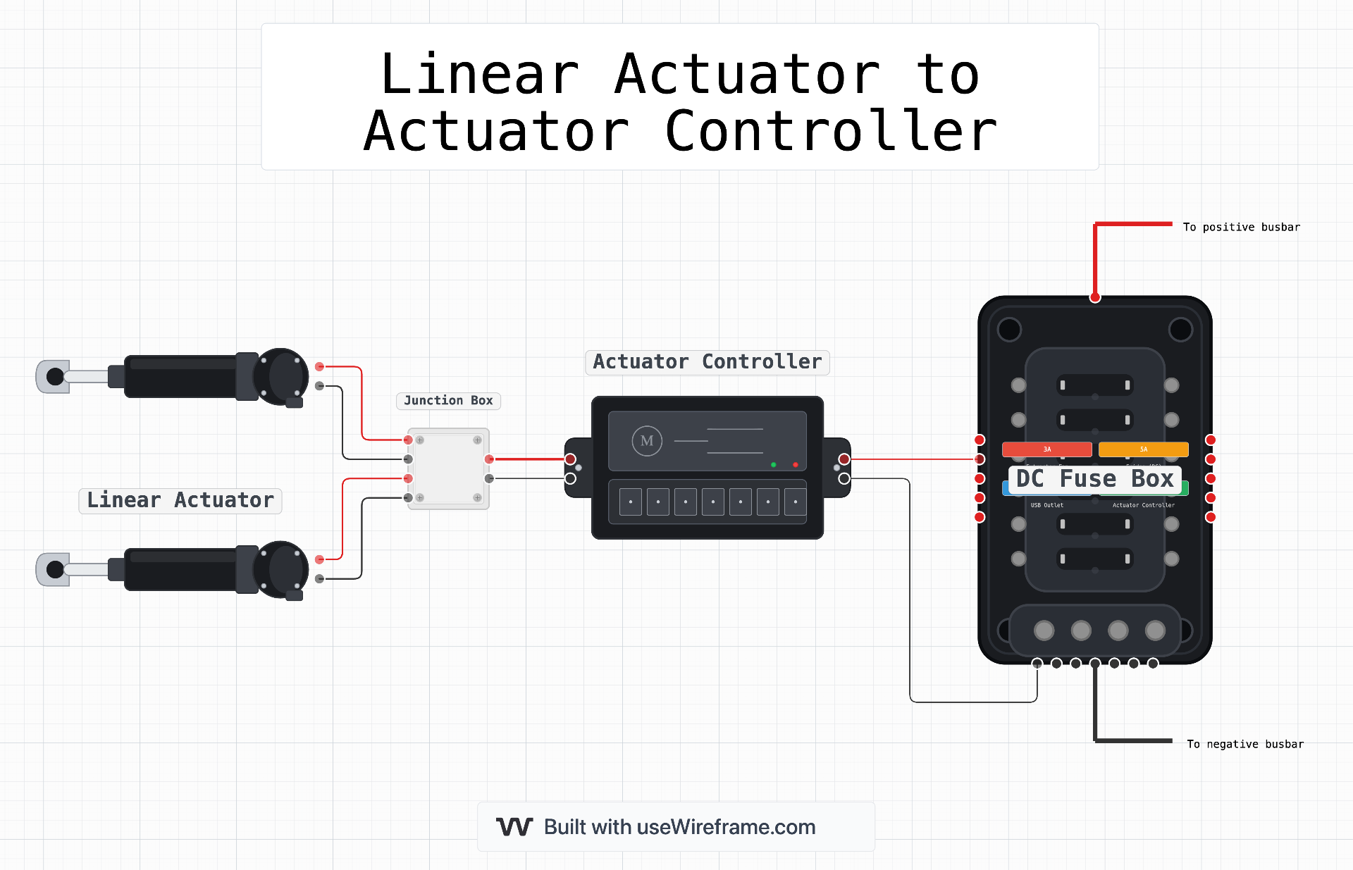 Linear Actuator Wiring Diagram – 12V Setup | Wireframe